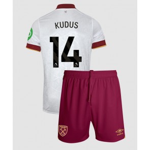 Billiga West Ham United Mohammed Kudus #14 Tredjeställ Barn 2024-25 Kortärmad (+ Korta byxor)